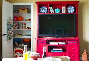 Youthful Family Room: Toys & Furniture