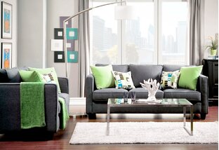 Buy Cool Living Room in Green & Gray!