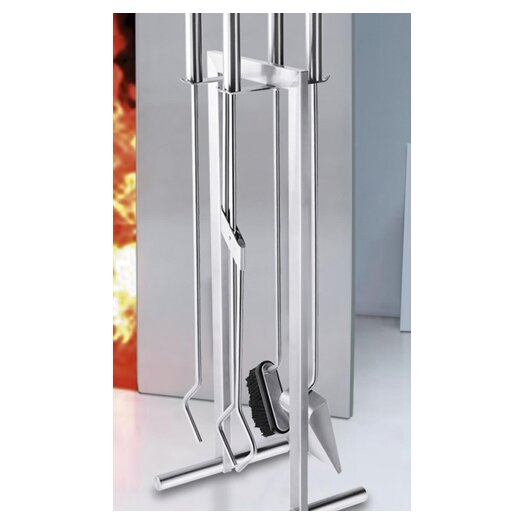 ZACK Calore 5 Piece Stainless Steel Fireplace Tool Set AllModern