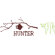 Alphabet Garden Designs Personalized Owl on Branch Boy Wall Decal