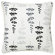Jiti Pillows Leaves Outdoor Square Decorative Pillow in Black and Silver