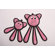 Tuff Enuff Dangles Pig Dog Toy in Pink