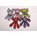 Tuff Enuff Dangles Pig Dog Toy in Pink