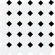 Daltile Octagon and Dot 12" x 12" Mosaic in Matte White with Black Gloss Dot
