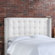 Skyline Furniture Nail Button Tufted Microsuede Wingback Headboard
