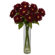 Nearly Natural Sunflower with Cylinder Silk Flower Arrangement in Red
