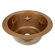 D'Vontz Round Texas Star Embossed Copper Bar Sink