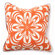 Villa Home Bohemian Chic Flower Burst Pillow in Orange