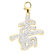 EZ Charms 14K Yellow Gold Diamond Chinese-Long Life Charm