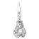 EZ Charms 3.4 Grams Sterling Silver Panda Charm