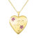 EZ Charms "Mom" and Flower Heart-Shaped Locket Necklace