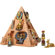 Design Toscano Icons of Egypt Collectible Pyramid Sculpture in Royal Hues with Faux Gold Leaf