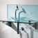Whitehaus Collection New Generation Transparent Glass L-Shaped Top System with Glass Basin
