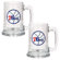 Great American Products NBA 15oz Glass Tankard 2 Piece Set - Primary Logo