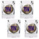 Great American Products NFL Open Field 4 Piece Square Shot Glass Set