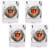Great American Products NFL Open Field 4 Piece Square Shot Glass Set