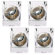 Great American Products NFL Open Field 4 Piece Square Shot Glass Set