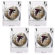 Great American Products NFL Open Field 4 Piece Square Shot Glass Set