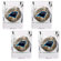 Great American Products NFL Open Field 4 Piece Square Shot Glass Set