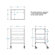 Lucasey Mobile Cart With 2 Multi-Position Center Shelves