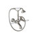 Rohl Exposed Wall Mounted Volume Control Clawfoot Tub Faucet with Crystal Lever Handle