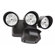 Lithonia Lighting Three Head LED Floodlight with Light Motion Sensor in Bronze