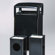 Rubbermaid Commercial Products Howard Standard Black Small Hinged Top Receptacle