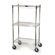 Rubbermaid Commercial Products ProSave Shelf Ingredient Bin Cart with 3 Shelves in Chrome