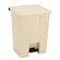 Rubbermaid Commercial Products Fire-Safe Step-On Receptacle, Rectangular, Polyethylene, 18gal, BGE