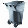 Rubbermaid Commercial Products Brute Rollout Waste Container, Square, Polyethylene, 95gal, Gray