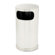 Rubbermaid Commercial Products Designer Line Fire-Safe Receptacle, Rnd, Steel, 12gal, SS/BK                                                                 