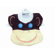 Under the Nile Animal Pals Monkey Bib in Brown and Yellow