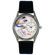 Whimsical Watches Women's Respiratory Therapist Black Leather and Silvertone Watch in Silver