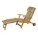 Barlow Tyrie Teak Commodore Long Wheel Steamer Lounge Chair