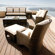 Barlow Tyrie Teak Savannah Woven Deep Loveseat with Cushions