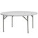 Flash Furniture Round Blow Molded Plastic Folding Table in Granite White