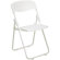 Flash Furniture Hercules Series Heavy Duty Plastic Folding Chair in White