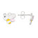 Juliette Collection Sterling Silver and Enamel Bumblebee Earring
