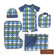 Baby Milano 5 Piece Baby Clothes Gift Set in Blue Argyle