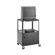 Da-Lite Pixmate 25" x 30" Height Adjustable Shelf Television Cart with Cabinet [Up to 54" Height]