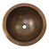 The Copper Factory Hand Hammered Copper Large Round Self-Rimming Bathroom Sink
