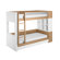 Nursery Works Duet Twin Bunk Bed with Bookshelves and Built-In Ladder