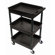 Luxor Three Tub Shelf Utility Cart with 12" Shelf Clearance