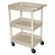 Luxor Three Tub Shelf Utility Cart with 12" Shelf Clearance
