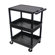 Luxor Top Flat Shelf and Middle/Bottom Tub Shelf Utility Cart