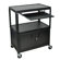 Luxor Extra Wide AV Cart with Cabinet and Keyboard Tray