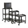 Luxor Open Shelf Fixed Height Table with Big Wheels, Casters and Electric Assembly