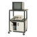 Luxor 48" High Open Shelf Endura Video Table with Locking Cabinet
