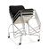 Offices To Go Armless Stacking Chair in Black with Tubular Steel Frame