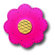 One World Lollipop Flower Drawer Knob in Bright Magenta